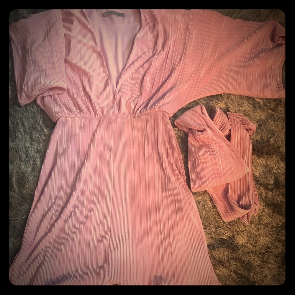 Deep V-neckline dress